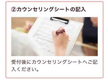 アシストユー整体院/2　カウンセリングシートの記入