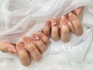 薔薇パステル◎バラチークネイル