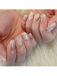 乳白色ニュアンスデザイン