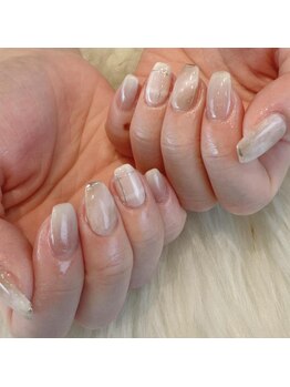 乳白色ニュアンスデザイン