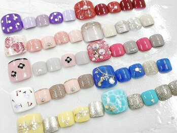 キャンアイドレッシー 南越谷店(Can I Dressy)の写真/【南越谷/新越谷駅徒歩3分】足元からオシャレに♪ワンポイントアート5000円/フット定額6500円◎