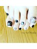 【甘皮処理付き♪】フットジェル☆持ち込みデザインアート　￥9350