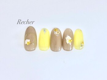 ネイルサロンリシェ 烏丸御池(Recher)/ドライフラワーのデザイン