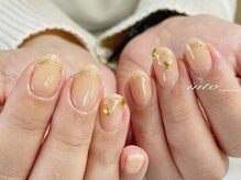 ネイルサロン イントゥ(into_)/ハート　ミラー　ベージュ