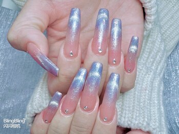 ルル 新宿店(Lulu’s)/チップ長さ出し持ち込みデザイン