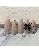 ネイルアトリエルカ(nail atelier LUCA)/R-143 リボンワンホンネイル