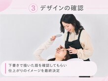 ユニブロウ 名古屋金山(UNI BROW)/眉毛WAX手順3：デザインの確認