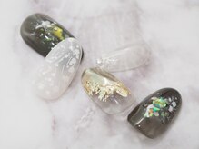 オトナネイル(otona nail)/モノトーン×ニュアンスネイル