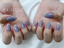 インミニネイルサロン 上野御徒町(INMENE)/上品キラキラガラスフレンチ