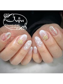 麻の葉柄ネイル