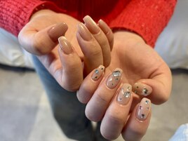 マグネット×ビジューネイル