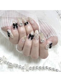 秋ネイル♪ベージュチェック