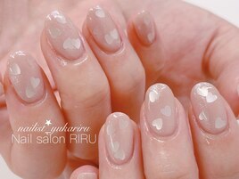 キラキラハートホロネイル