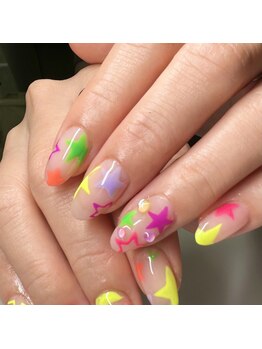 クランベリーネイル 代官山 恵比寿(cranberry nail)/持ち込み星ネイル