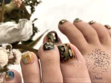 ブラン(Blanc)/ヒョウ柄秋ネイル