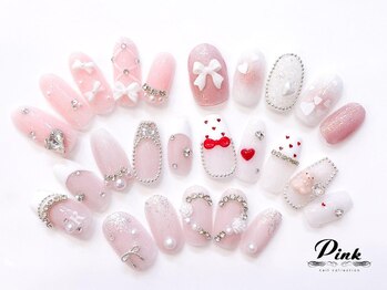 ネイルコレクション ベビーピンク(Baby Pink)/ジェル定額￥8990.9990☆リボン