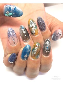 アモ ラブネイルズ(AMO Love nails)/ニュアンス大理石