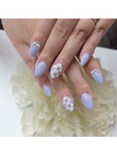 ネイルサロンミキ 横浜(MIKI)/3D花サムシングブルーネイル