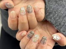 ファメル 博多店(Fam-er)/チェック　雪だるまネイル