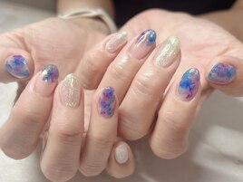 インク/梅雨ネイル