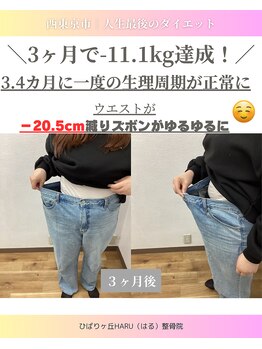ひばりヶ丘 HARU整骨院 整体院/【3ヶ月でこれだけ変わる】