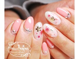 桜ネイル　オフィスネイル