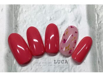 ネイルアトリエルカ(nail atelier LUCA)/S-14 押し花ニュアンスネイル