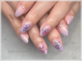 【紫陽花ネイル】