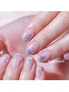 パラジェル紫陽花ラメネイル☆