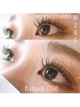 @206 バイ ヘアメイクチョコ(@206 by hair make choco)/フラットラッシュ　160本