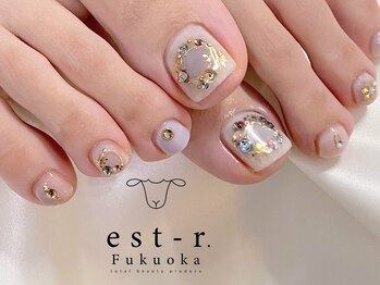 エストアール 博多口店(est-r.)/#フットクリスマスネイル