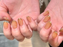 うねうねミラーフレンチネイル