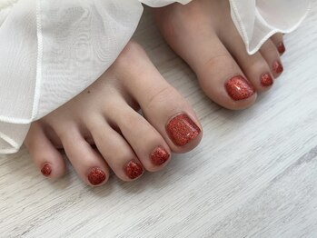 ティンク 大船店(Tink)/フットネイル　ラメワンカラー