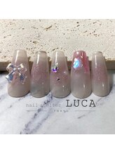 ネイルアトリエルカ(nail atelier LUCA)/R-142 チーク×ちゅるんネイル
