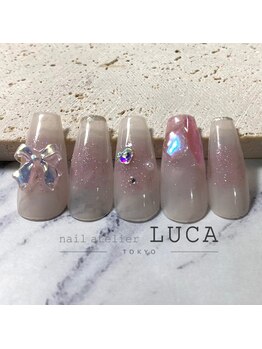 ネイルアトリエルカ(nail atelier LUCA)/R-142 チーク×ちゅるんネイル