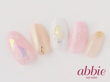 ネイルサロンアビー 北千住店(abbie)/ニュアンス大理石　￥12342