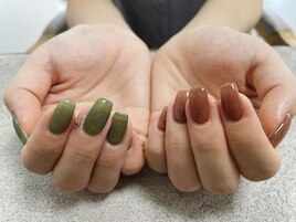 秋色ちぐはぐワンカラー