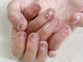 ラメグラデーションネイル