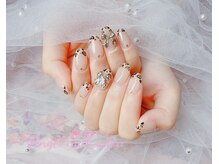 エンジェルネイルサロン(Angel nail salon)/ハート豹柄フレンチネイル