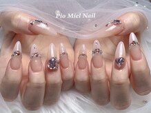 ピオミエルネイル 新宿(pio miel nail)/大人うる艶ビジューネイル