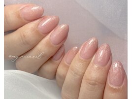 肌なじみグラデーションネイル