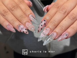 3Dお花ガーリーネイル