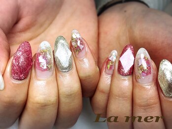 ラメール(La mer)/ニュアンス×宝石ネイル★