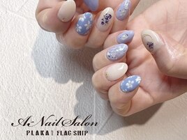 21/5/16　ブルーflowerネイル