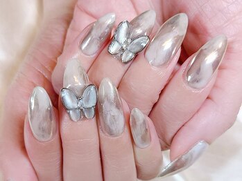 ネイルマジック 仙台一番町店(NAIL MAJIC)/ミラ-タイダイネイル¥8800+パ-ツ