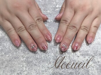 アクイユ 銀座店(ACCUEIL)/ガーリーツイードネイル