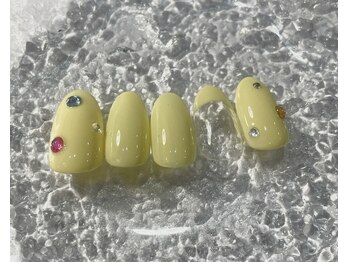 ミュウネイル(miu_nail)/バターイエロー×フレンチ