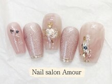 アムールユシマテン 上野湯島店(Amour)/キラキラ春夏のネイル¥7980