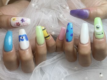 個性派カラフルキャラネイル♪