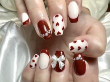 プリュム(plume)/バレンタインネイル